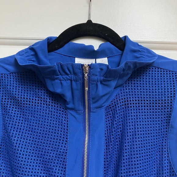 Weekends By Chico's Women's Vest Blue Mesh Zip Size Large Chicos 2‎ Sparkle - Picture 9 of 10